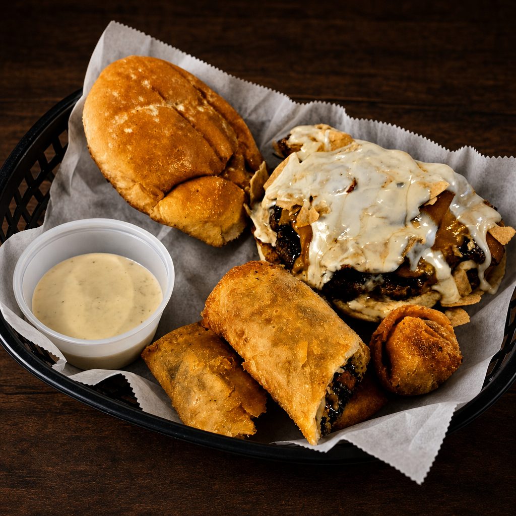 The Crunchy Queso Burger.