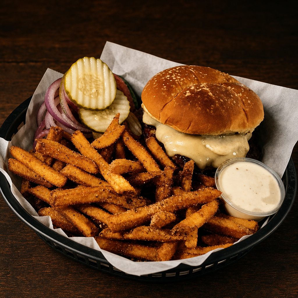 Mountain Man Burger.