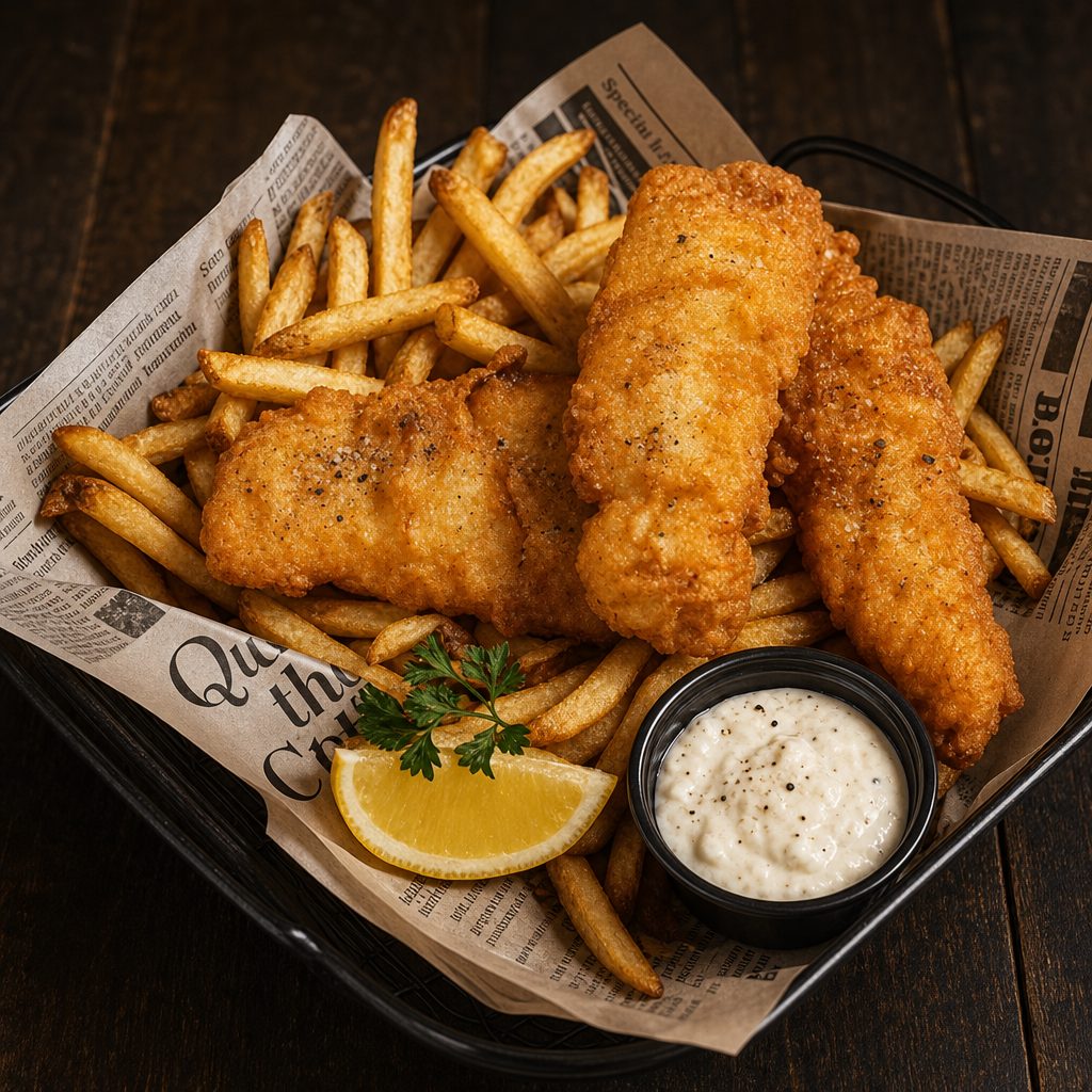 FISH & CHIPS.